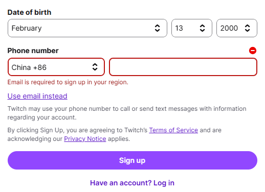 选择twitch注册方式 选择twitch注册方式